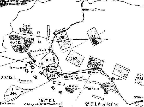 La 73me D.I., regroupe,attaque le 6 Juin 1918