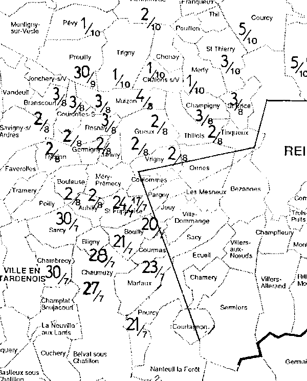 Dates de lib�ration des villages